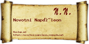 Novotni Napóleon névjegykártya